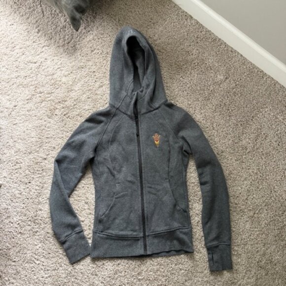 Lululemon Dark Heathered Gray ASU Full Zip Hoodie - Picture 1 of 3
